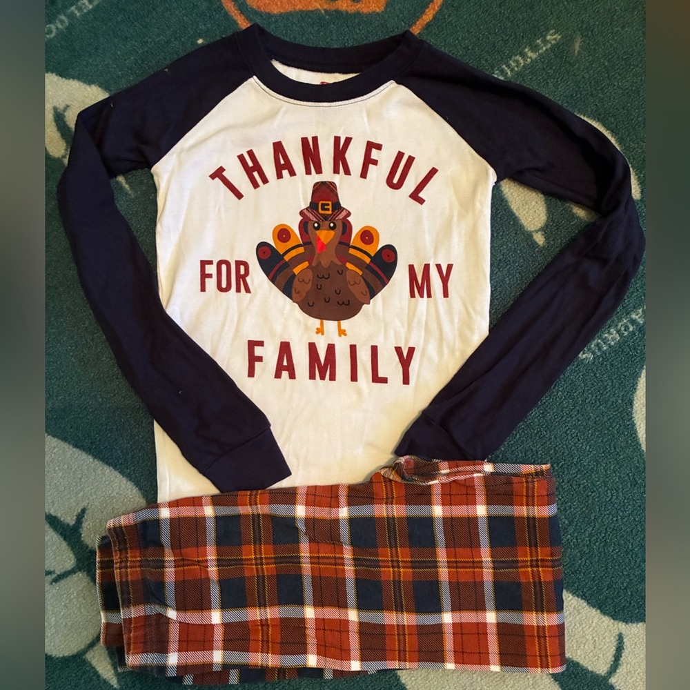 PJ Place Thanksgiving Kids Pajama Set - Size 8